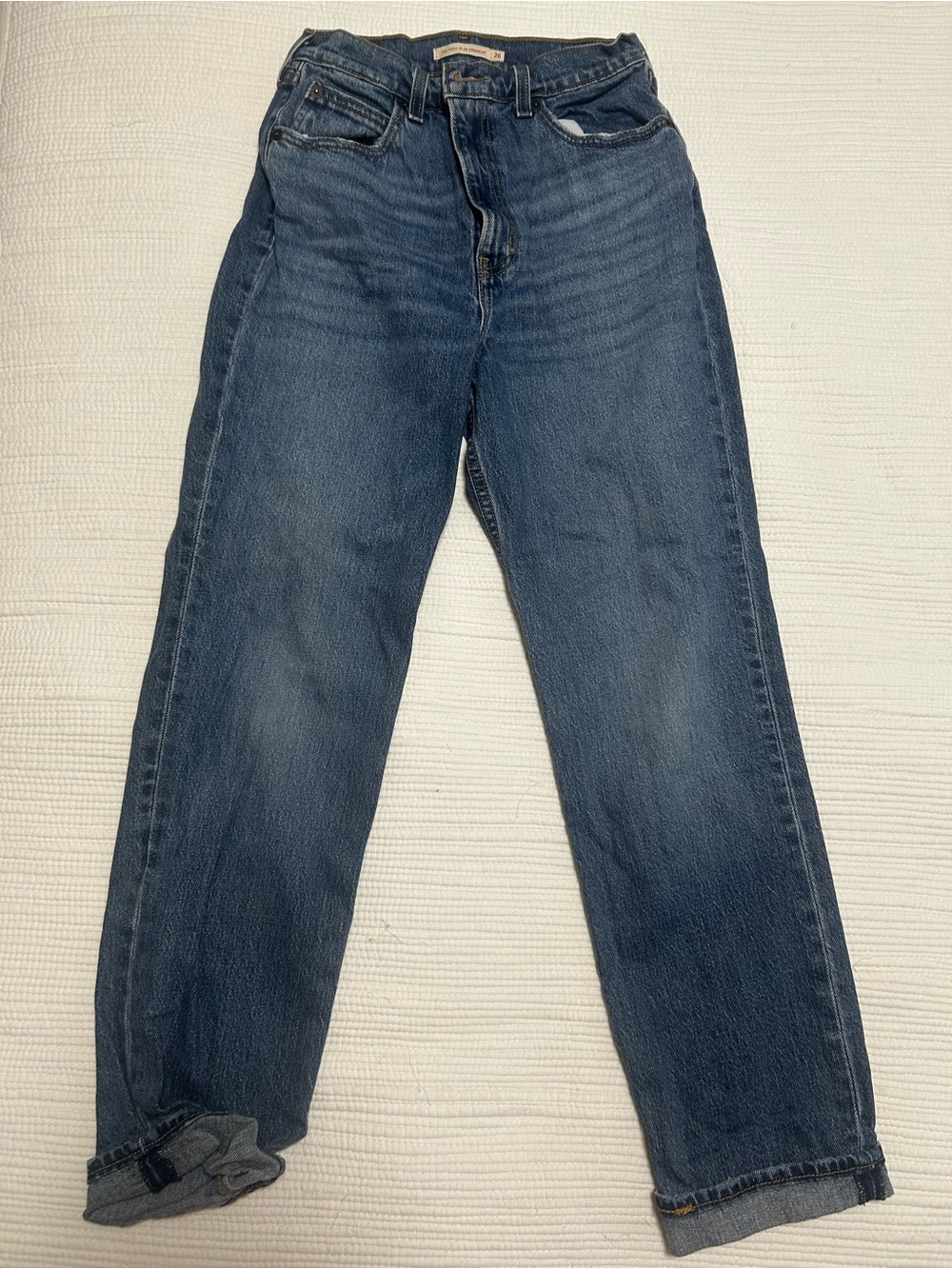 Levi's Women's 70s High Slim Straight Leg Jeans in Dark Blue Denim
